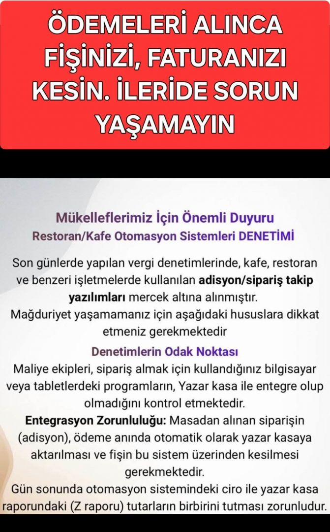 Restoran ve Kafe İşletmelerine Önemli Uyarı: Otomasyon Sistemleri Denetim Altında